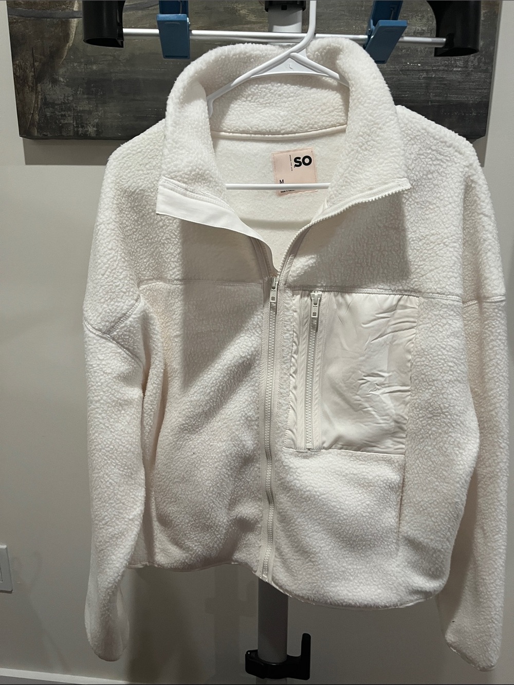 SO Cream Sherpa Teddy Zip Jacket